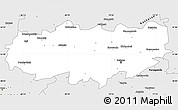 Silver Style Simple Map of Tselinograd