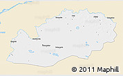 Classic Style 3D Map of Uralsk, single color outside