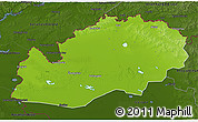 Physical 3D Map of Uralsk, darken