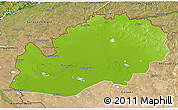 Physical 3D Map of Uralsk, satellite outside