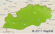 Physical 3D Map of Uralsk, shaded relief outside