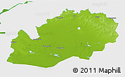 Physical 3D Map of Uralsk, single color outside