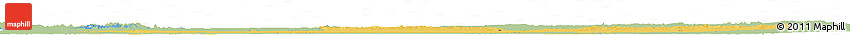 Savanna Style Horizon Map of Uralsk, single color outside