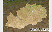 Satellite Map of Uralsk, darken