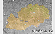 Satellite Map of Uralsk, desaturated