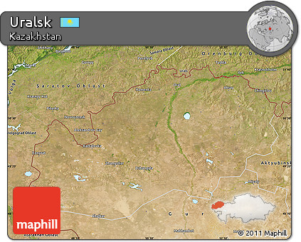 Satellite Map of Uralsk