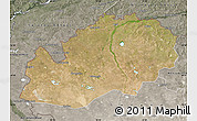Satellite Map of Uralsk, semi-desaturated