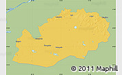 Savanna Style Map of Uralsk, single color outside