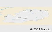 Classic Style Panoramic Map of Uralsk, single color outside