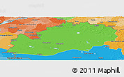 Political Panoramic Map of Uralsk