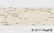 Shaded Relief Panoramic Map of Uralsk