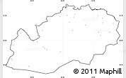 Blank Simple Map of Uralsk, cropped outside, no labels