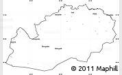Blank Simple Map of Uralsk, cropped outside