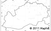 Blank Simple Map of Uralsk, no labels