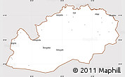 Classic Style Simple Map of Uralsk, cropped outside