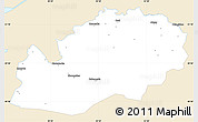 Classic Style Simple Map of Uralsk, single color outside