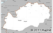 Gray Simple Map of Uralsk