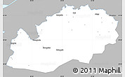 Gray Simple Map of Uralsk, single color outside