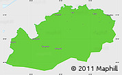 Political Simple Map of Uralsk, single color outside