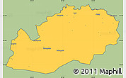 Savanna Style Simple Map of Uralsk, cropped outside