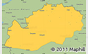 Savanna Style Simple Map of Uralsk