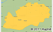 Savanna Style Simple Map of Uralsk, single color outside