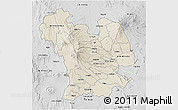 Shaded Relief 3D Map of CENTRAL, desaturated