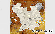 Shaded Relief 3D Map of CENTRAL, physical outside