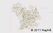 Shaded Relief 3D Map of CENTRAL, single color outside