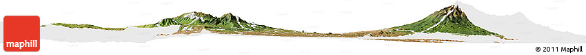 Satellite Horizon Map of CENTRAL, single color outside