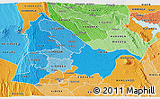 Political Shades 3D Map of KIAMBU