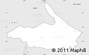 Silver Style Simple Map of GITHUNGURI