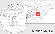 Blank Location Map of KIKUYU, highlighted parent region, within the entire country