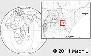 Blank Location Map of KIKUYU, highlighted parent region, highlighted grandparent region, within the entire country