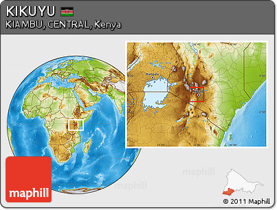 Physical Location Map of KIKUYU