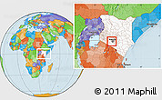 Political Location Map of KIKUYU, highlighted country, highlighted parent region, within the entire country