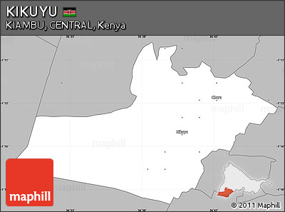 Gray Simple Map of KIKUYU