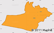 Political Simple Map of KIKUYU, cropped outside