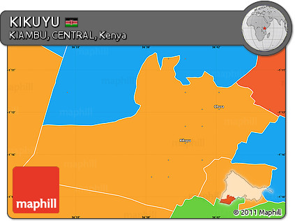 Political Simple Map of KIKUYU