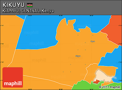 Political Simple Map of KIKUYU