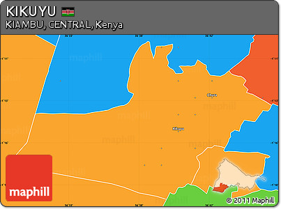 Political Simple Map of KIKUYU