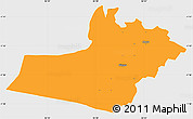 Political Simple Map of KIKUYU, single color outside