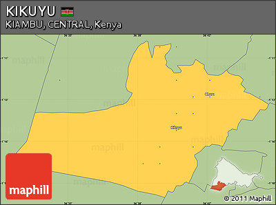 Savanna Style Simple Map of KIKUYU