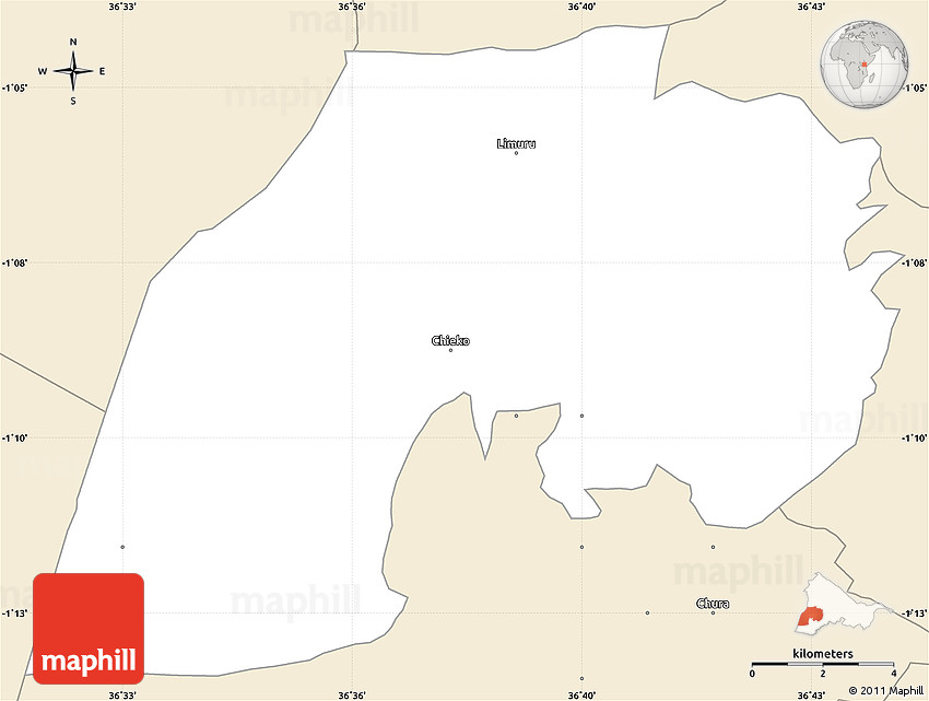 Classic Style Simple Map of LIMURU