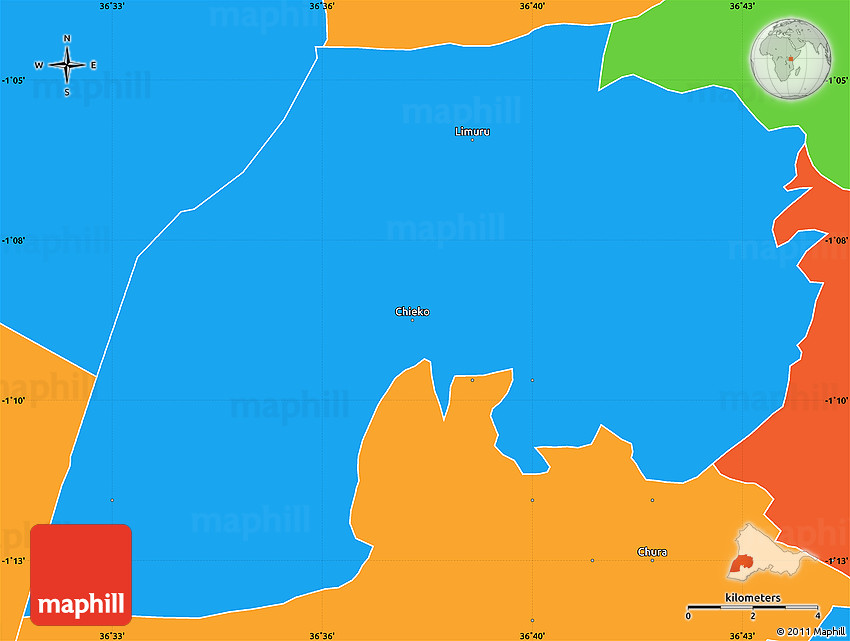 Political Simple Map of LIMURU