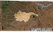 Satellite 3D Map of THIKA, darken