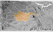 Satellite 3D Map of THIKA, desaturated