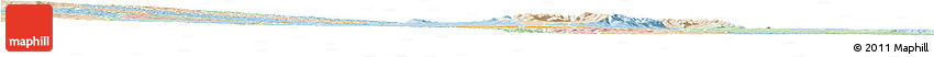 Political Horizon Map of THIKA, lighten