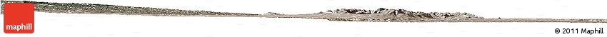 Satellite Horizon Map of THIKA, semi-desaturated