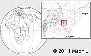 Blank Location Map of THIKA, highlighted parent region, highlighted grandparent region, within the entire country